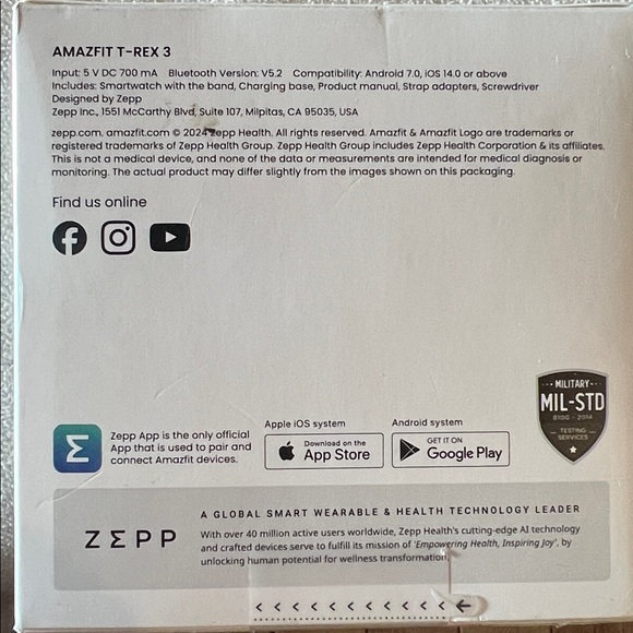 NEW Amazfit T-Rex 3 Outdoor Smart Watch AMOLED Dsply Maps GPS 27 Days Btty Life - Picture 9 of 10